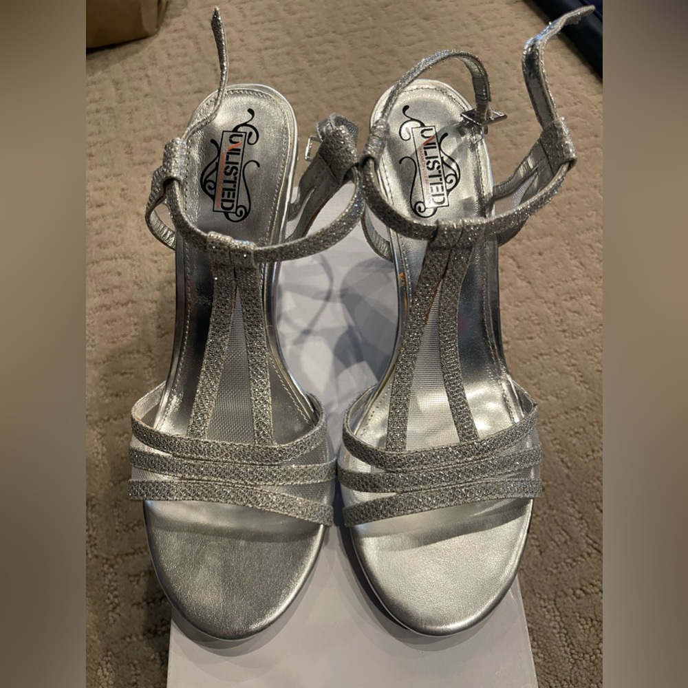 Silver Small Unlisted Heels Size 8.5